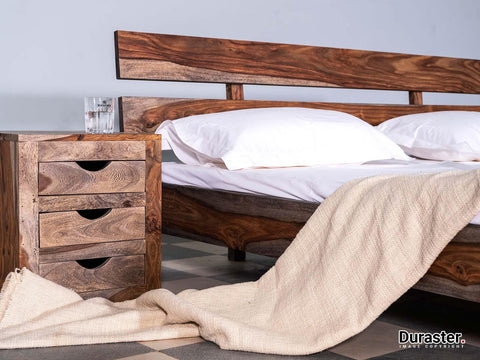 Alpaca Modern Sheesham Wood Bed #1 - Duraster 