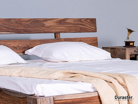 Alpaca Modern Sheesham Wood Bed #1 - Duraster 