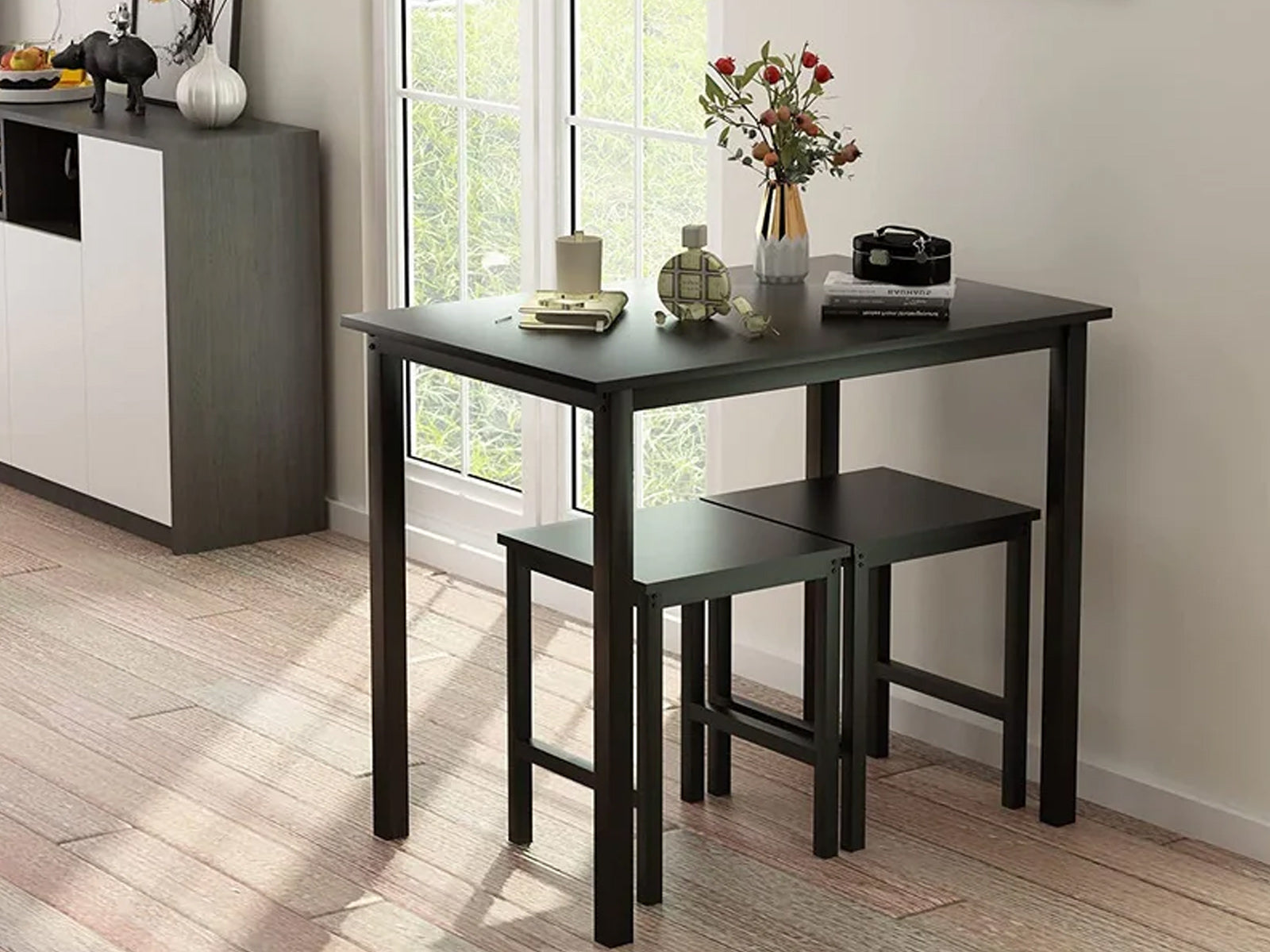 Black 2 seater online dining table