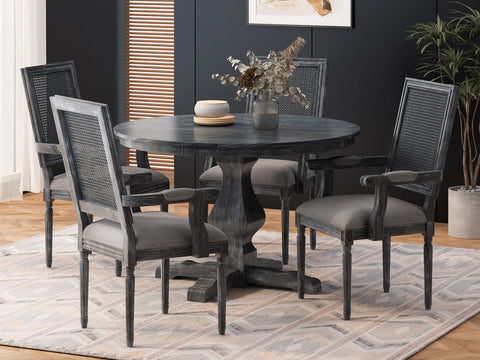 Duraster Black Marina Dining Table Set 4 Seater #31