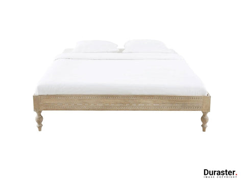 Ajenta Solid Mango wood Carved Bed #5 - Duraster 