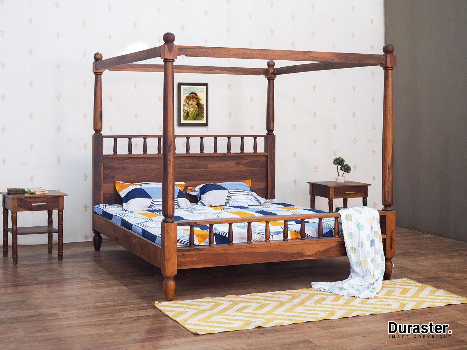 Duraster Vismit Solid Sheesham Wood Four-Poster Bed #6 | Duraster